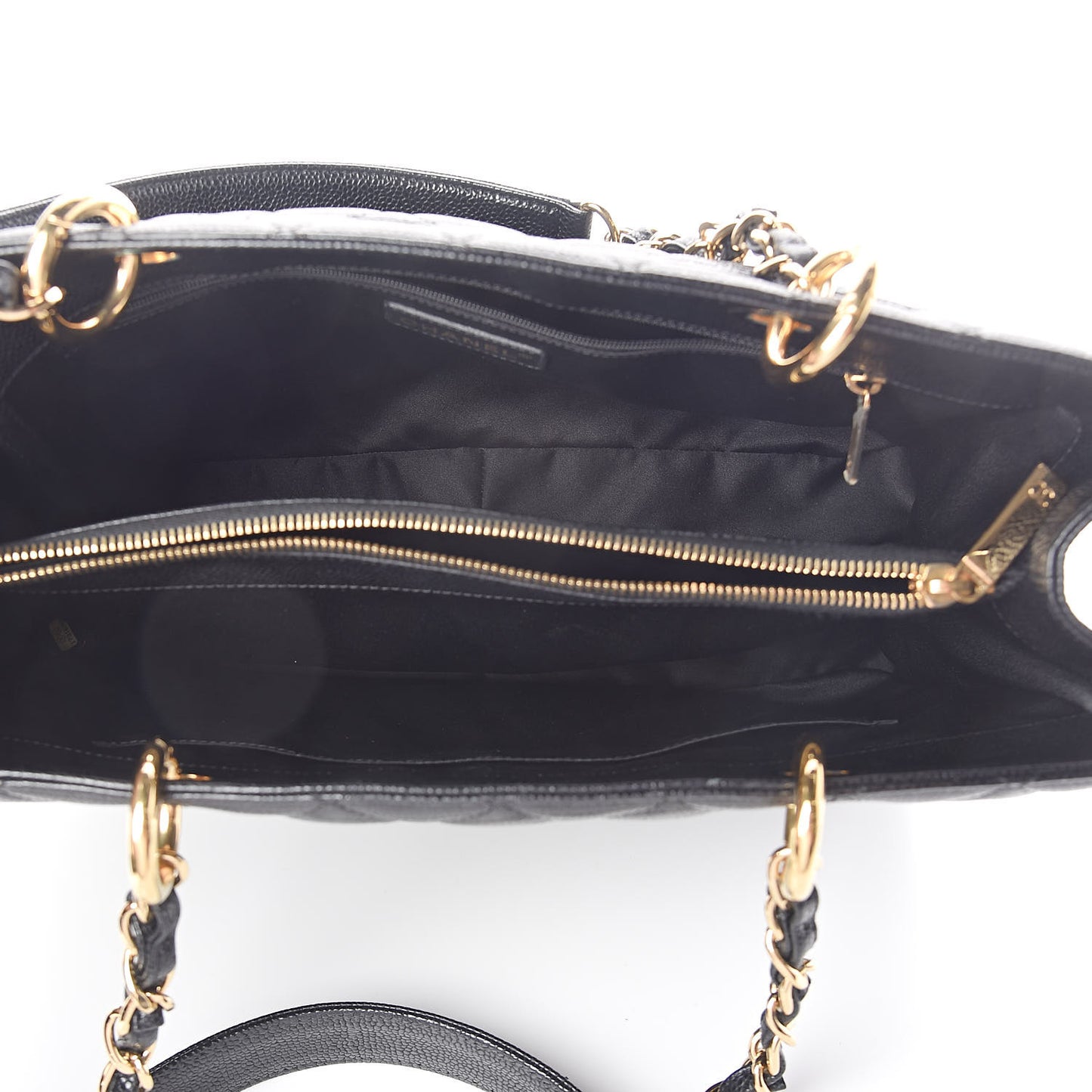 Caviar Quilted Grand Shopping Tote GST Black