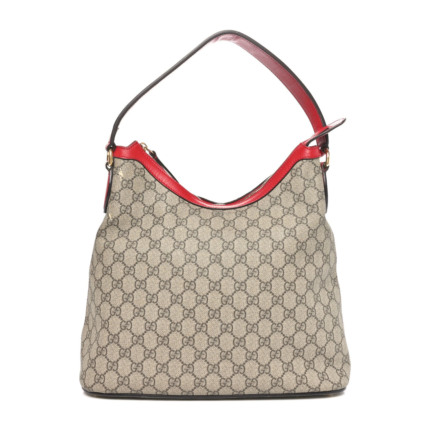 GG Supreme Monogram Linea A Hobo Red