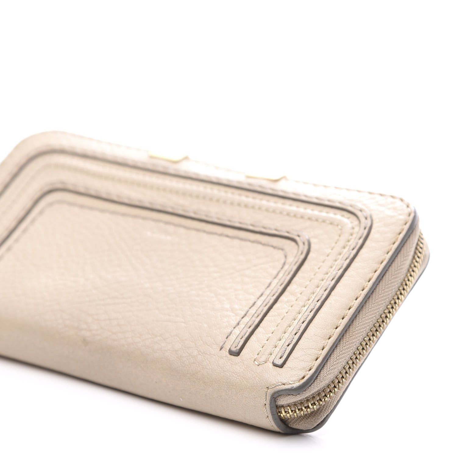 Chloe Calfskin Marcie Long Zip Around Wallet Abstract White 7 of 8