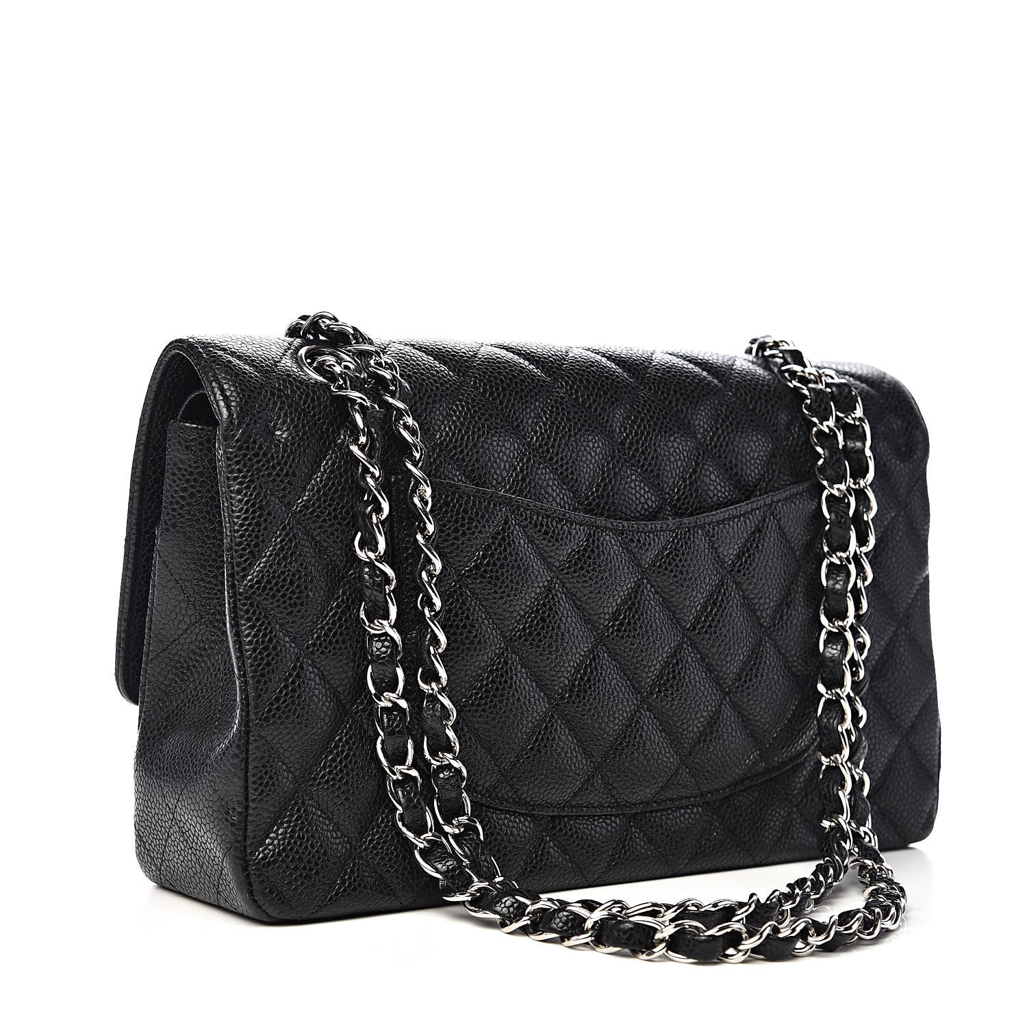 Chanel Caviar Quilted Medium Double Flap Black 3 of 12