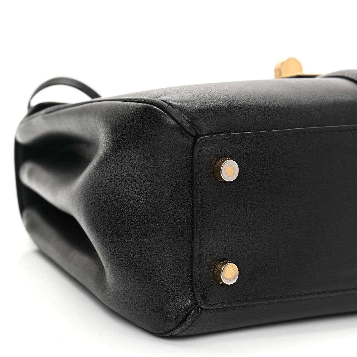 Celine Satinated Calfskin Small 16 Top Handle Bag Black 11 of 16