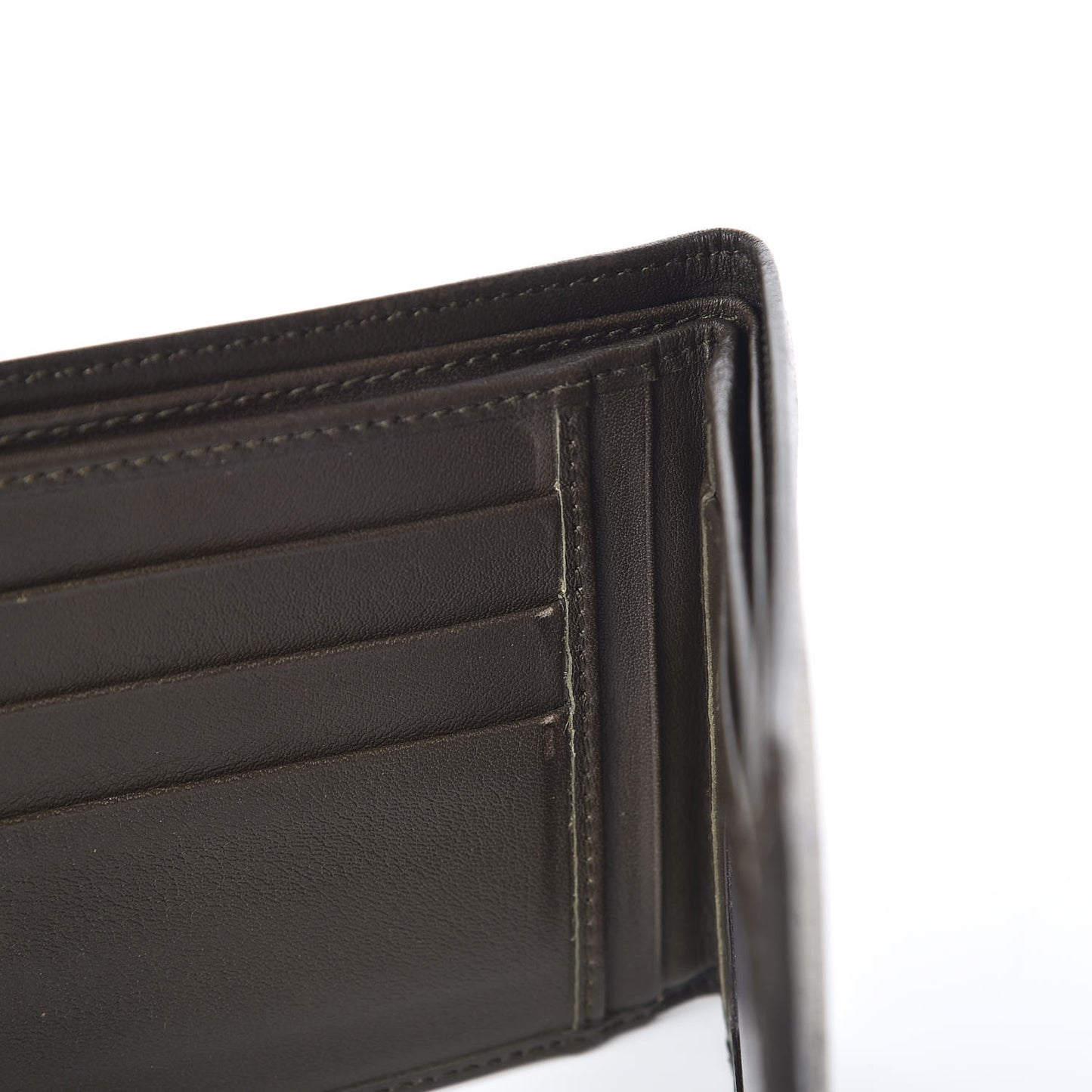 GG Supreme Monogram Bi-Fold Wallet Brown
