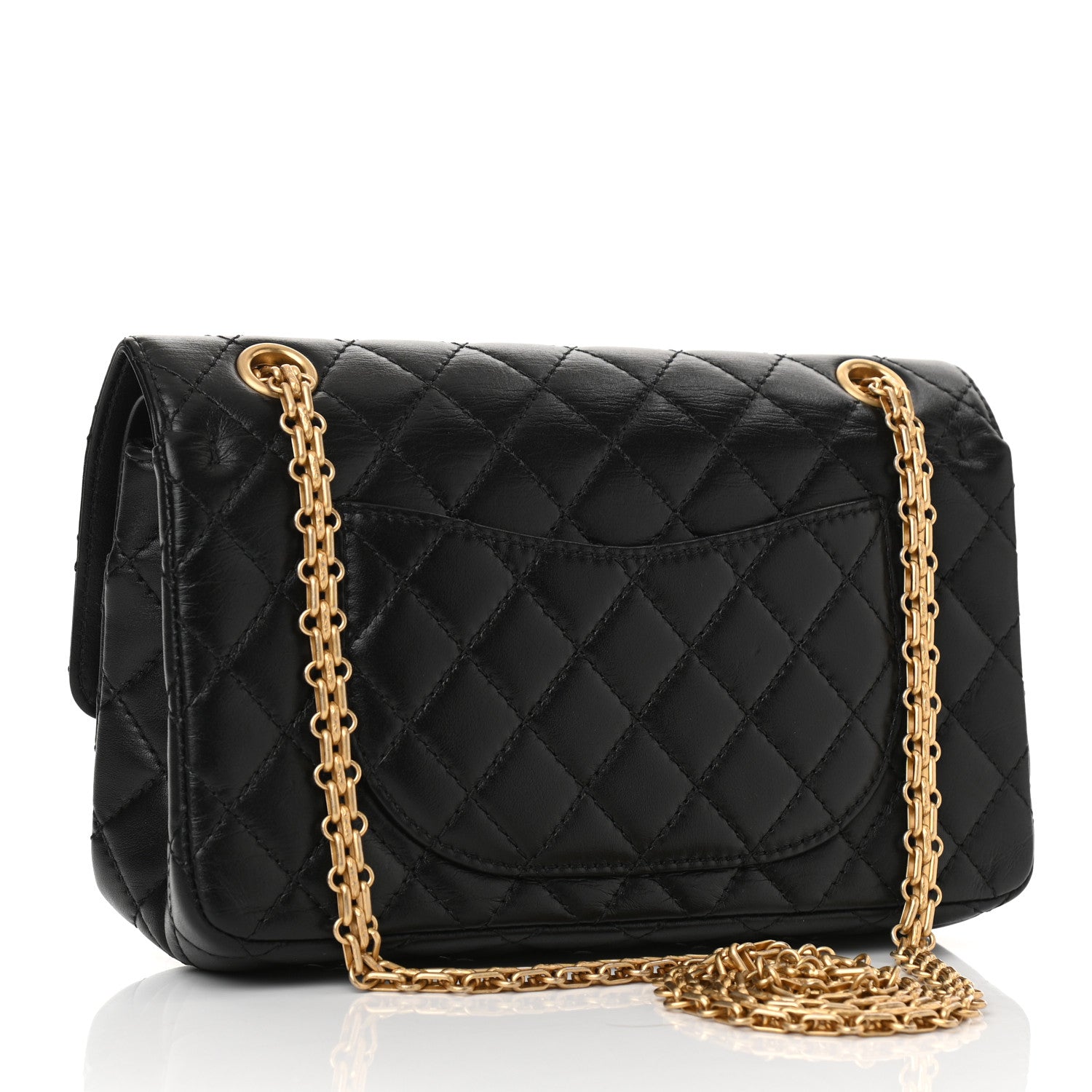 Chanel Aged Calfskin Crystal Charms 2.55 Reissue 225 Flap Black 2 of 8