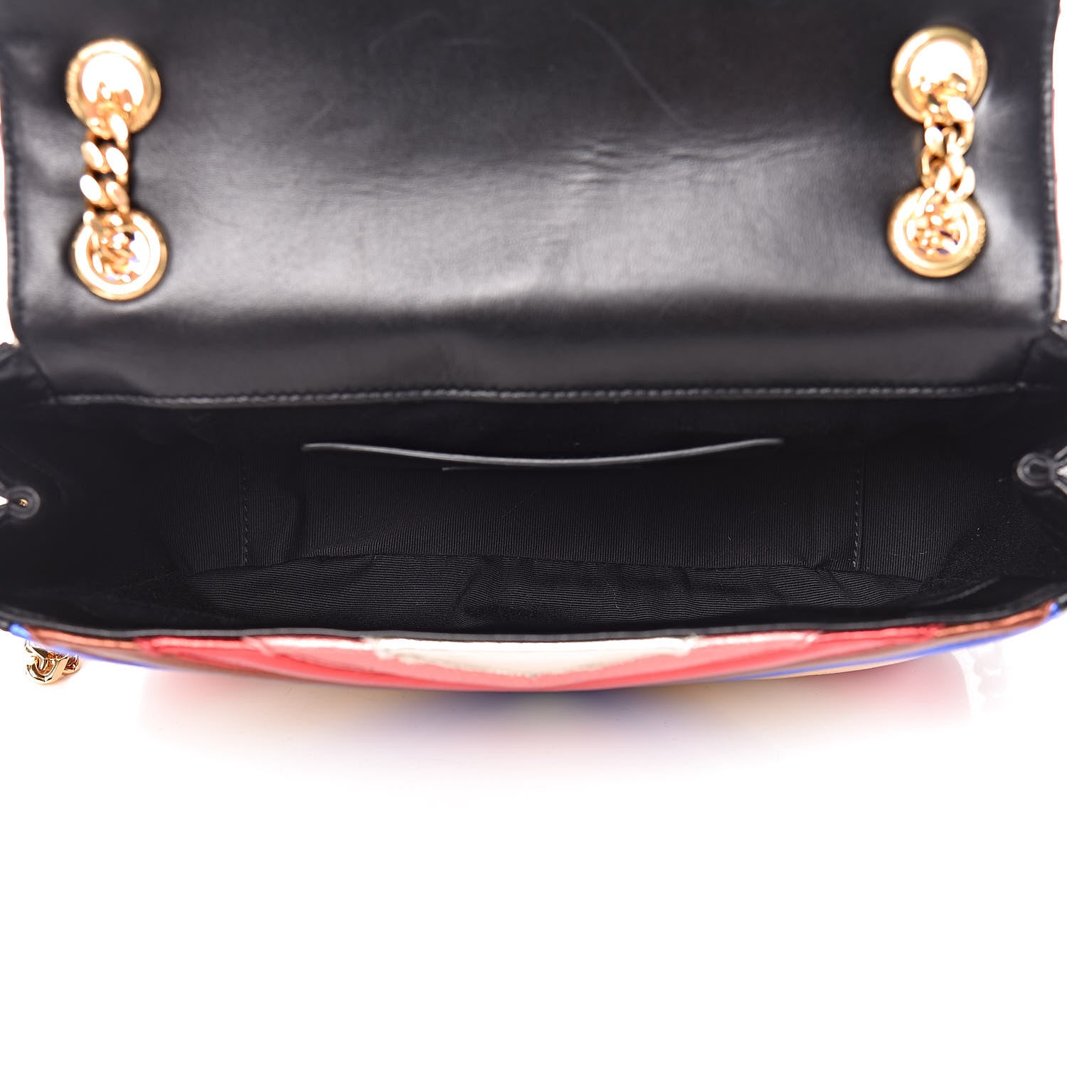 Saint Laurent Metallic Calfskin Matelasse Chevron Monogram Medium College Satchel Multicolor 5 of 13