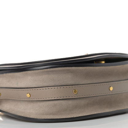Chloe Calfskin Suede Small Nile Bracelet Bag Motty Grey 8 of 16