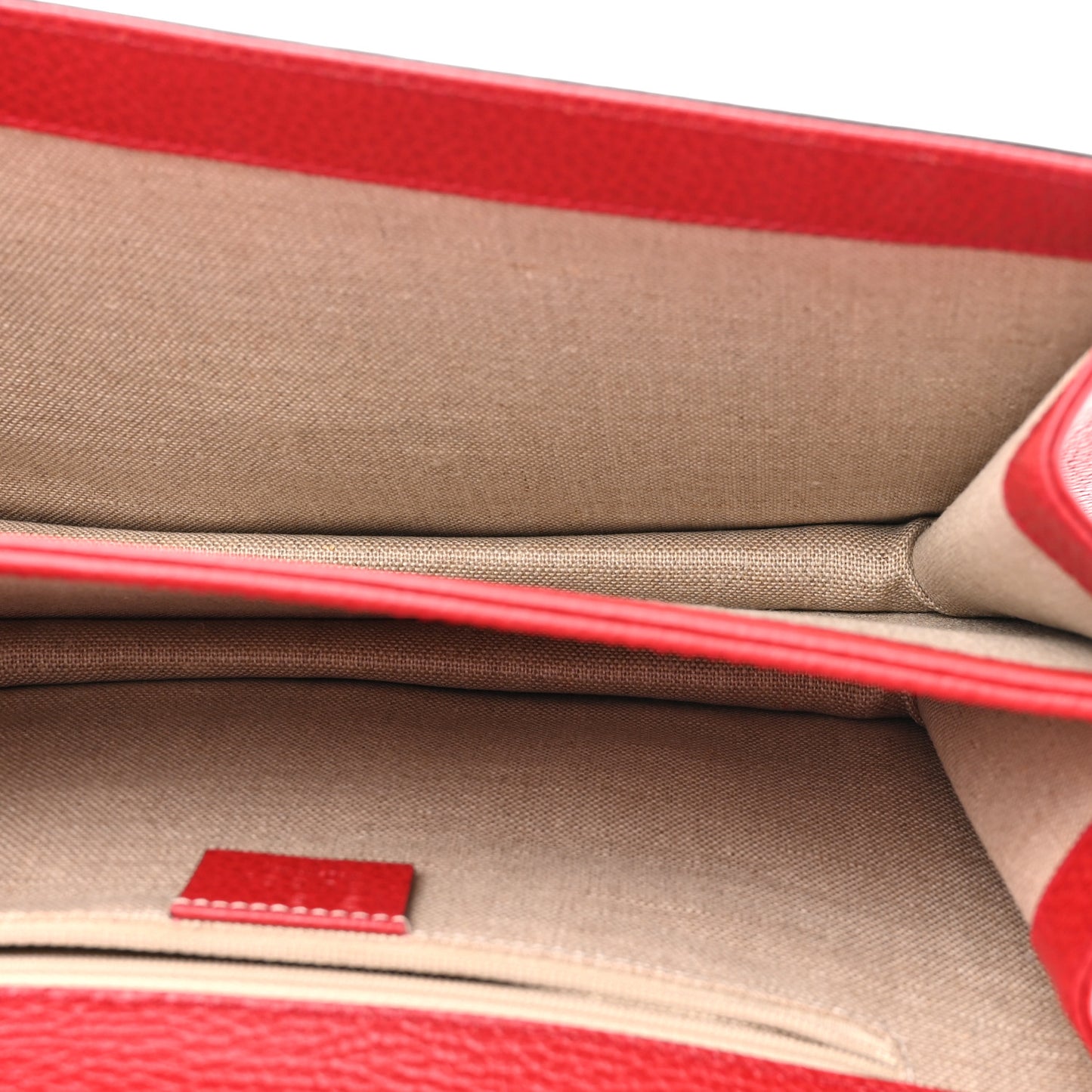 Dollar Calfskin Interlocking G Shoulder Bag Red