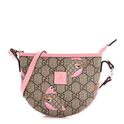 Gucci GG Monogram Childrens Mini Zoo Bird Pappagallo Shoulder Bag Pink 1 of 13