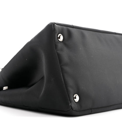 Prada Tessuto Nylon Nappa Zip Pocket Chain Tote Black 8 of 12
