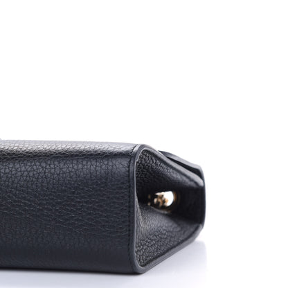 Gucci Pebbled Calfskin Medium Miss Bamboo Shoulder Bag Black 8 of 8