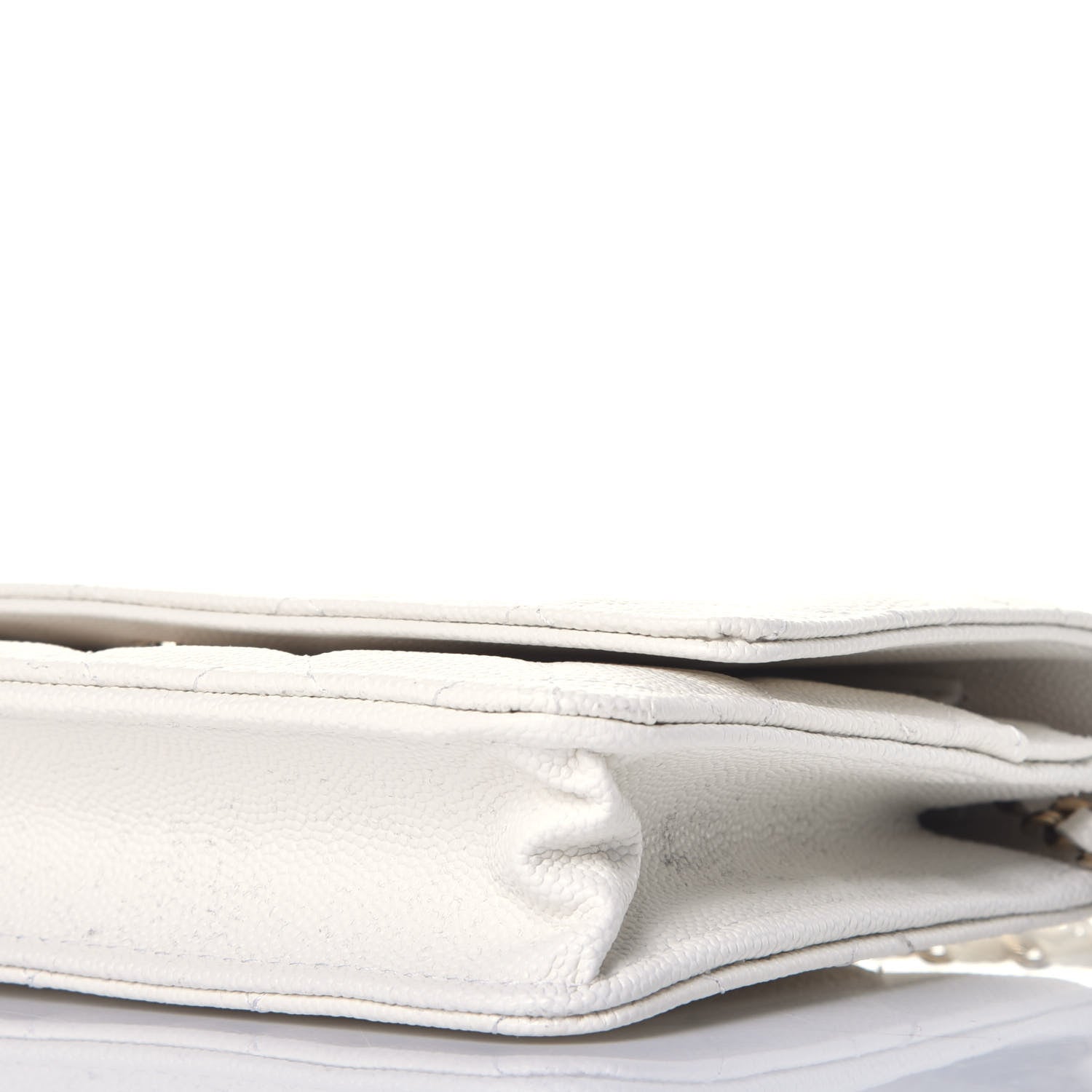 Chanel Caviar Quilted Wallet On Chain WOC White 8 of 9