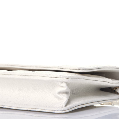 Chanel Caviar Quilted Wallet On Chain WOC White 8 of 9