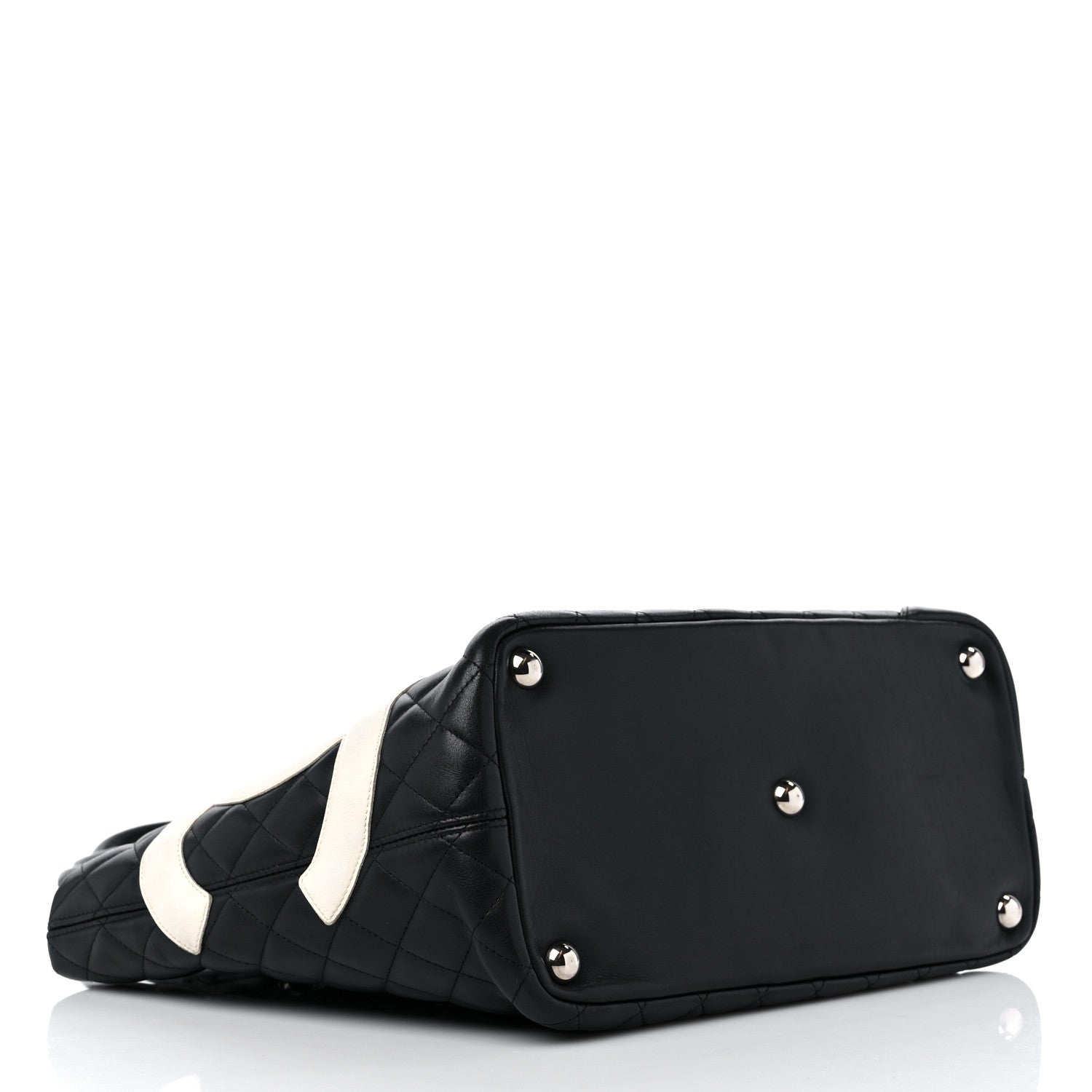 Chanel Calfskin Quilted Large Cambon Tote Black White 4 of 15