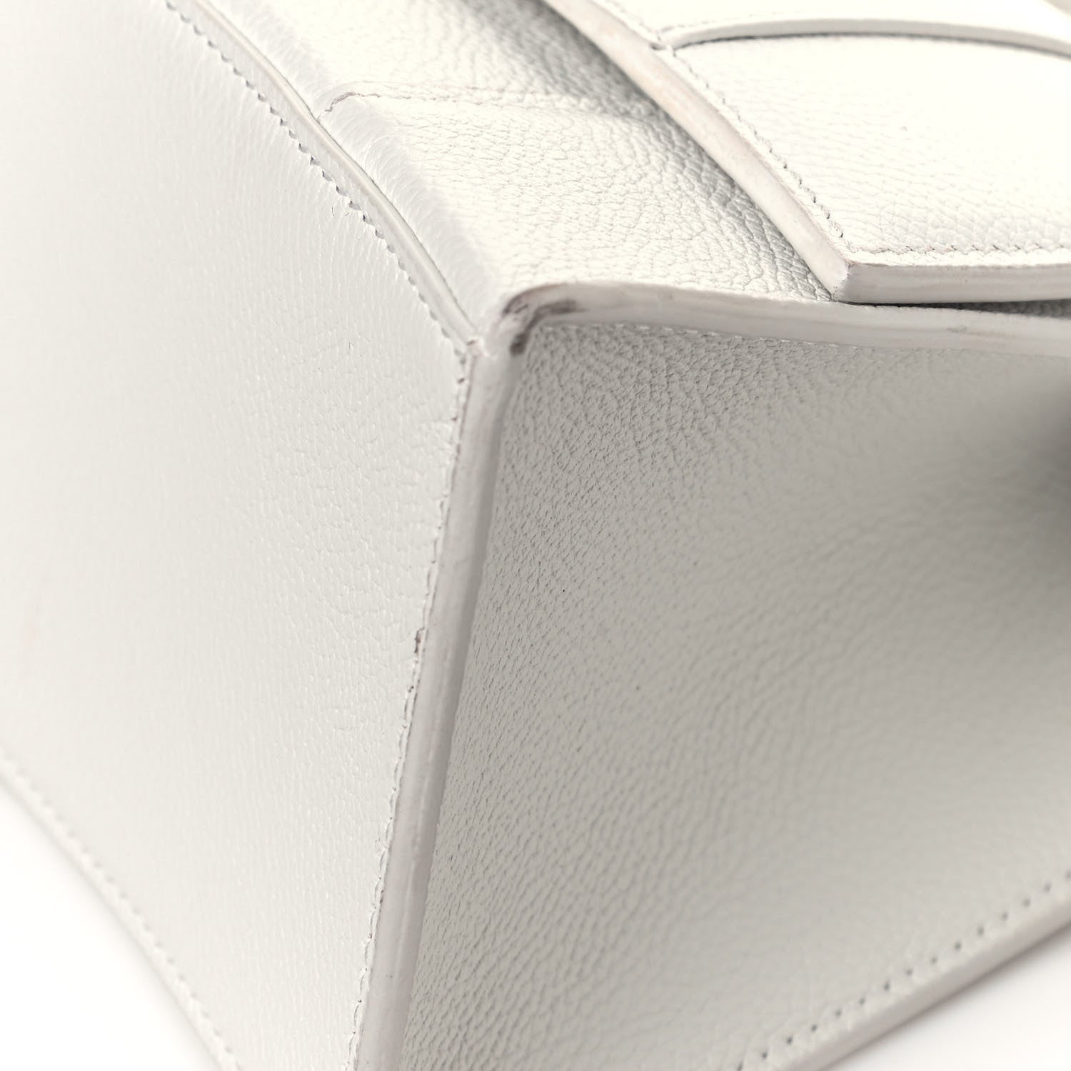Balenciaga Grained Calfskin Small Hourglass Top Handle Bag White 8 of 13