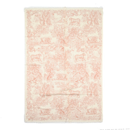 Christian Dior Cotton Fringe Dioriviera Toile De Jouy Sarong Pink 1 of 3