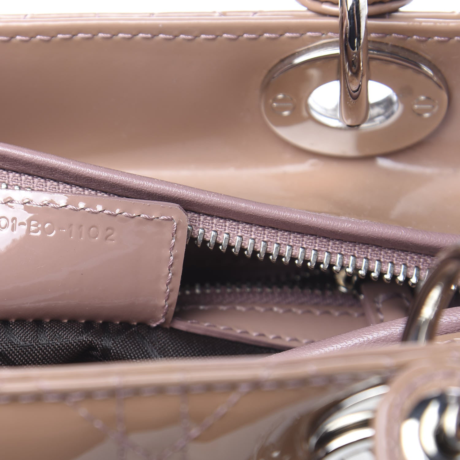 Christian Dior Patent Cannage Medium Lady Dior Brown 7 of 15