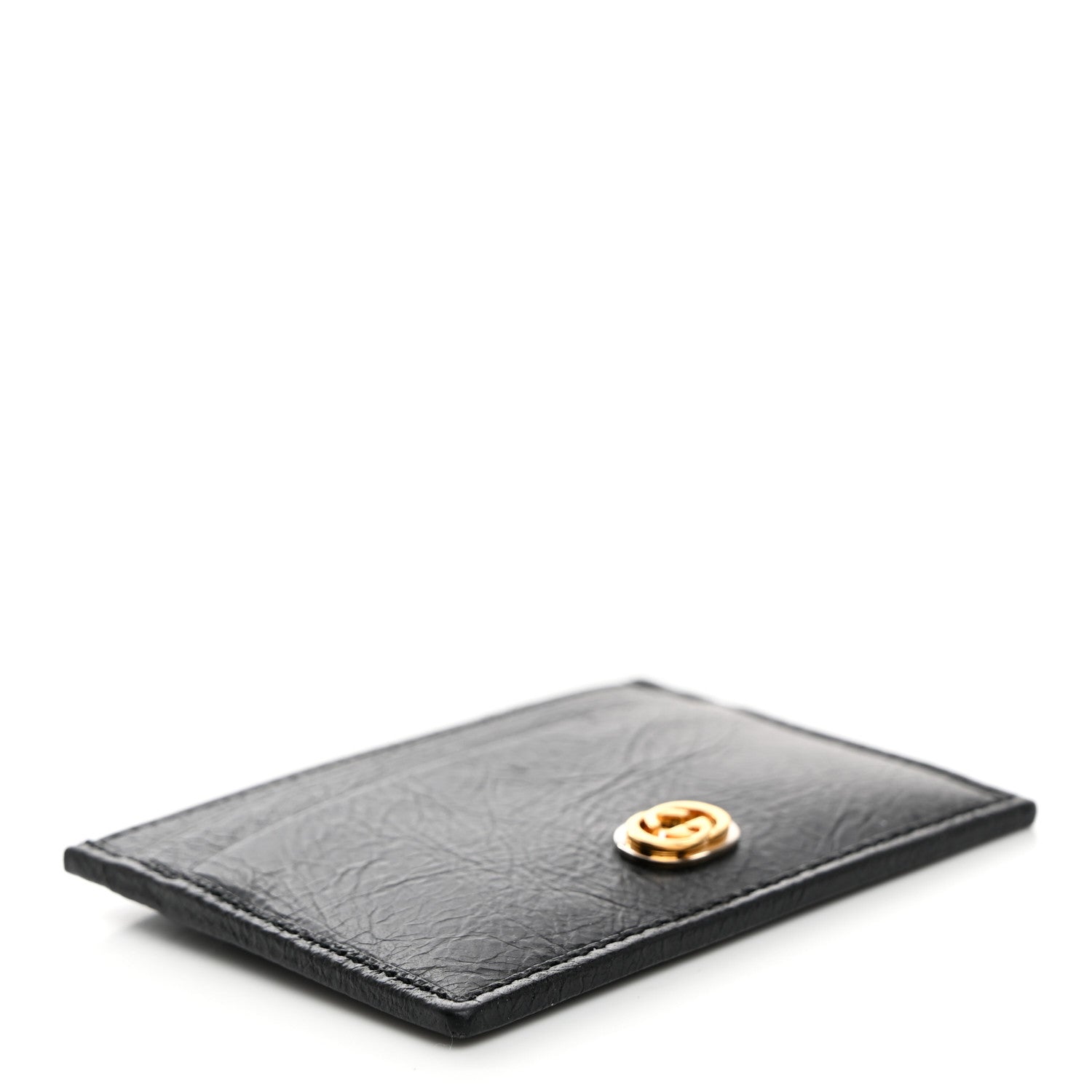 Gucci Azalea Calfskin Marina Card Holder Black 4 of 7