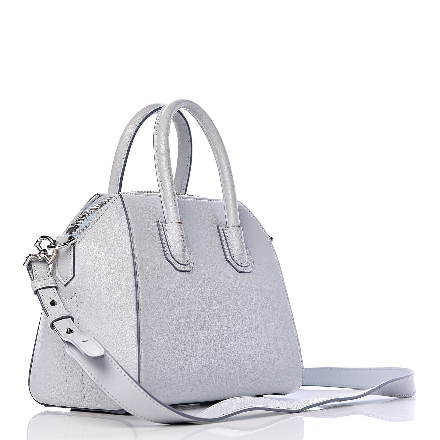 Sugar Goatskin Mini Antigona Baby Blue