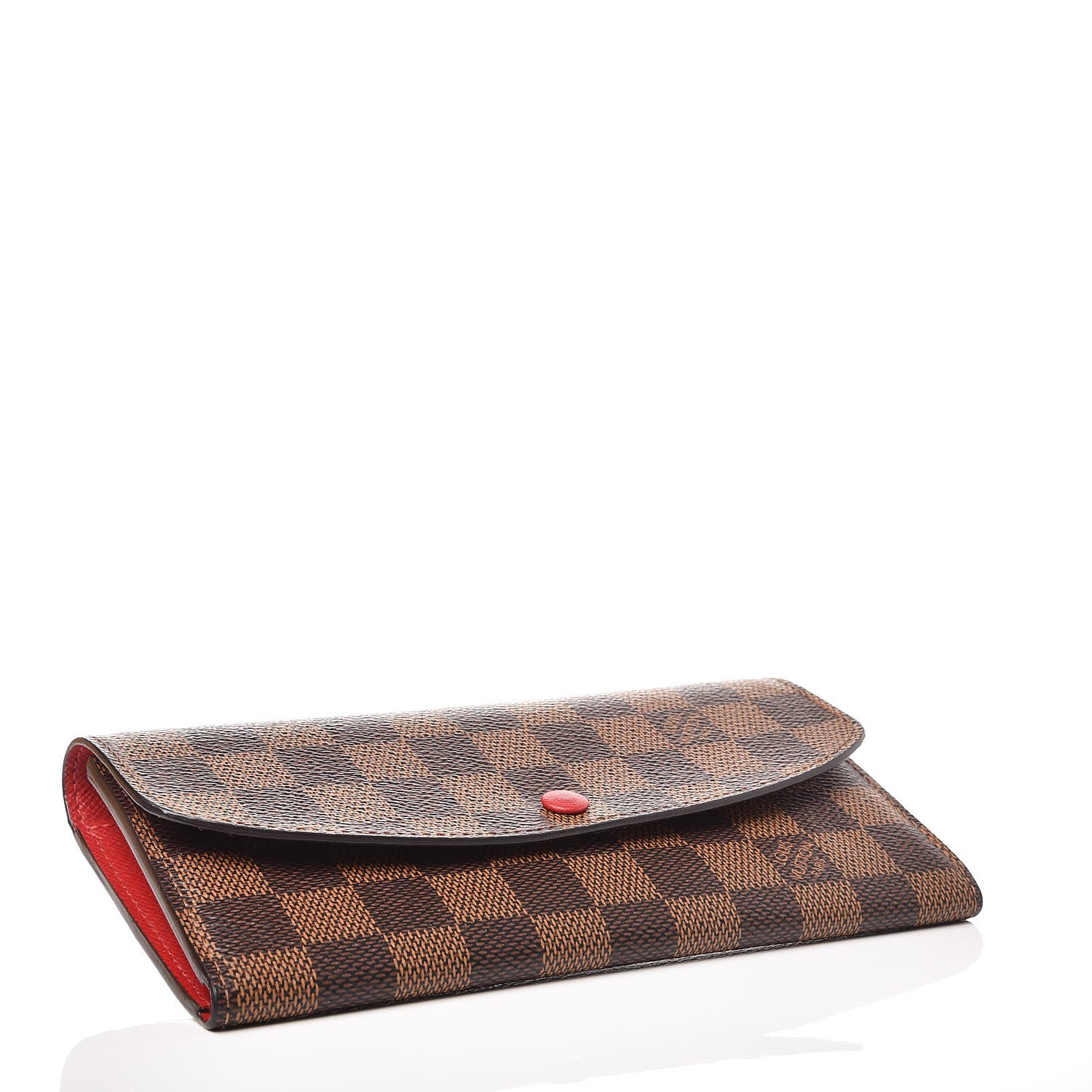 Louis Vuitton Damier Ebene Emilie Wallet Red 4 of 7