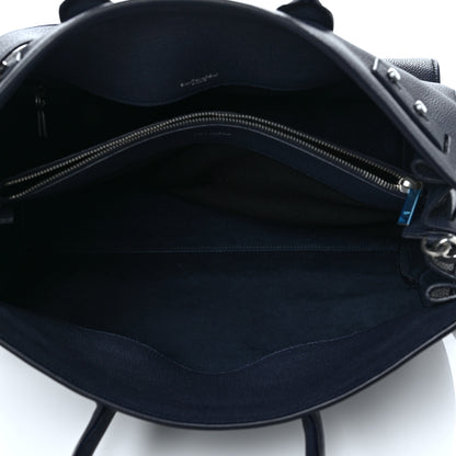 Saint Laurent Grained Calfskin Medium Souple Sac De Jour Navy 5 of 10
