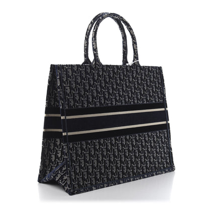 Christian Dior Oblique Velvet Book Tote Blue Multicolor 3 of 11