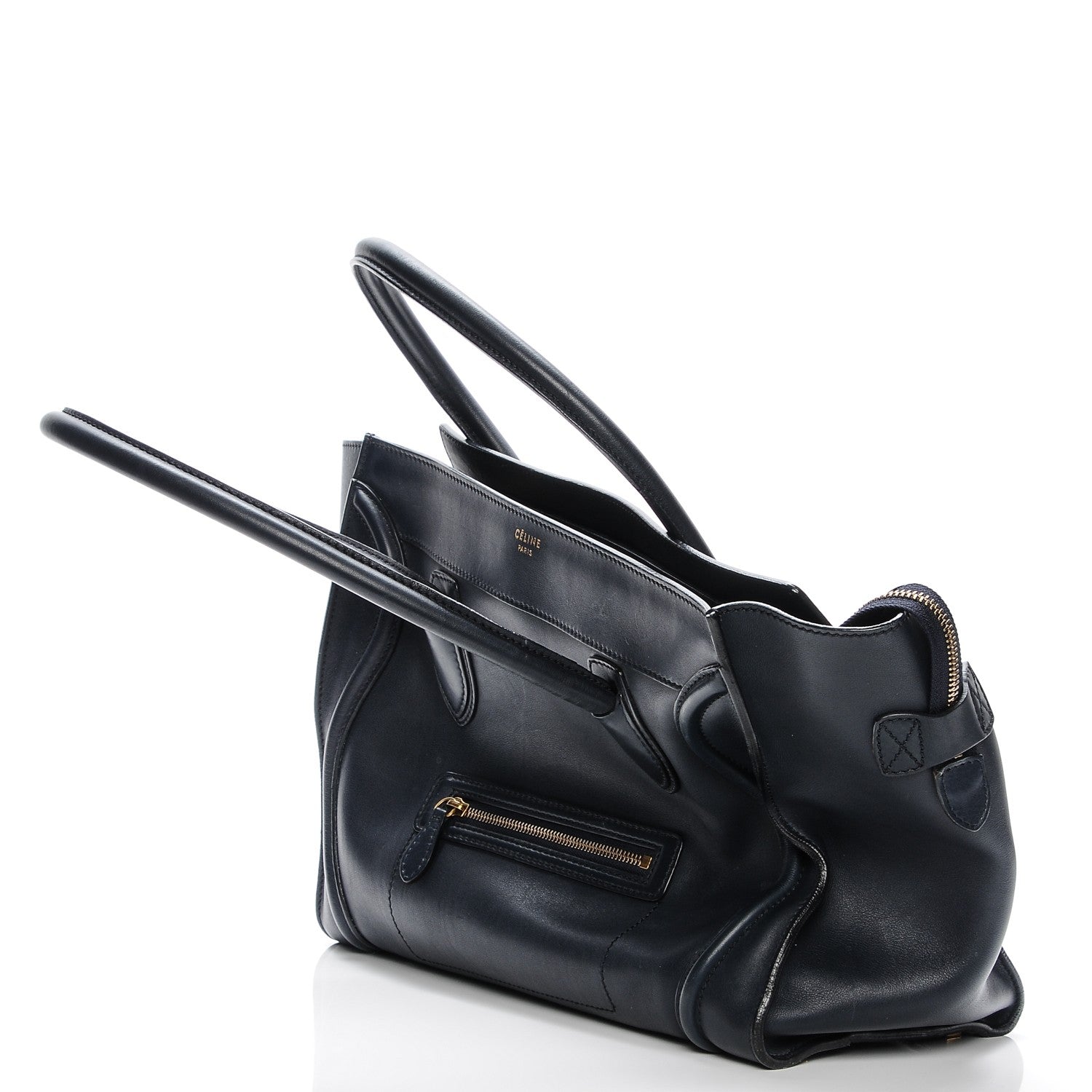 Celine Smooth Calfskin Shoulder Luggage Navy 8 of 10