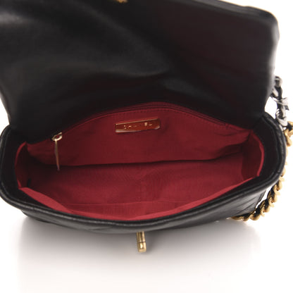 Chanel Goatskin Quilted Medium 19 Flap Black 5 of 11