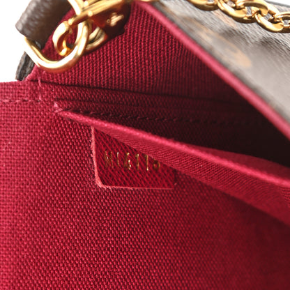 Louis Vuitton Monogram Pochette Felicie Chain Wallet Fuchsia 7 of 9
