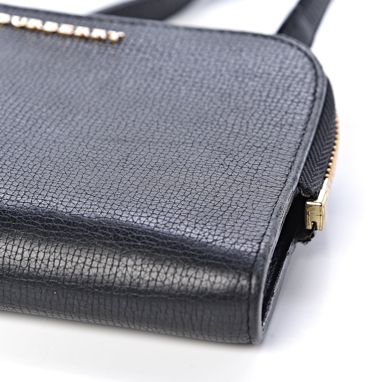 Grain Calfskin Small Crossbody Bag Black