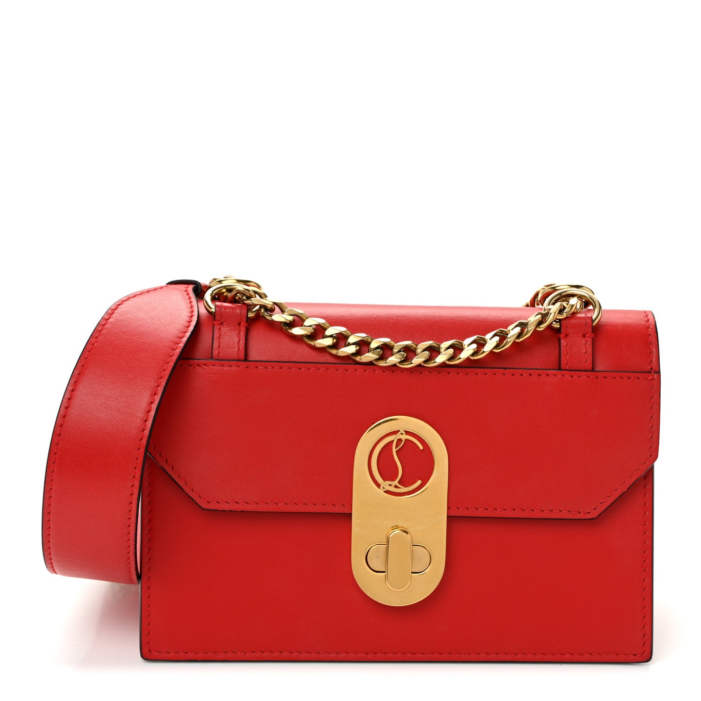 Calfskin Small Elisa Shoulder Bag Loubi