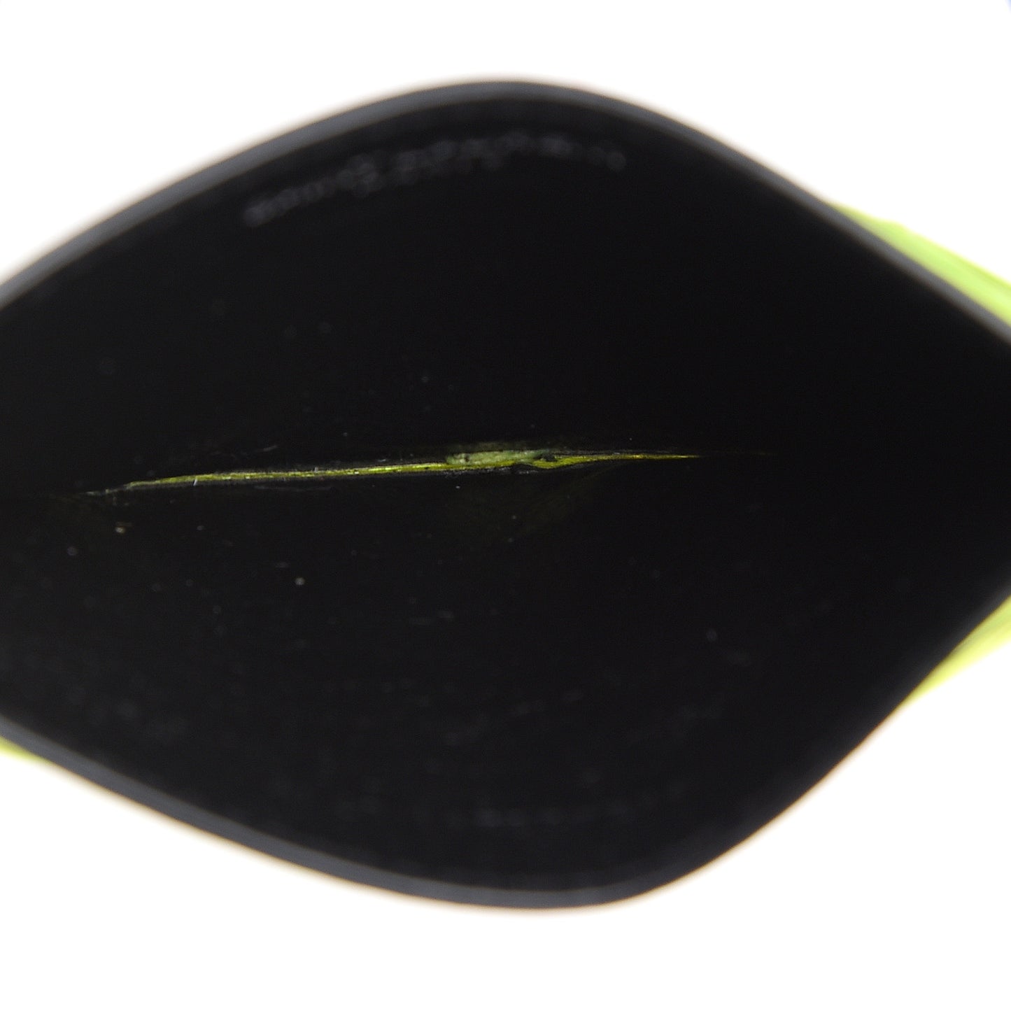 Patent Grain De Poudre Matelasse Chevron Monogram Credit Card Case Neon Yellow