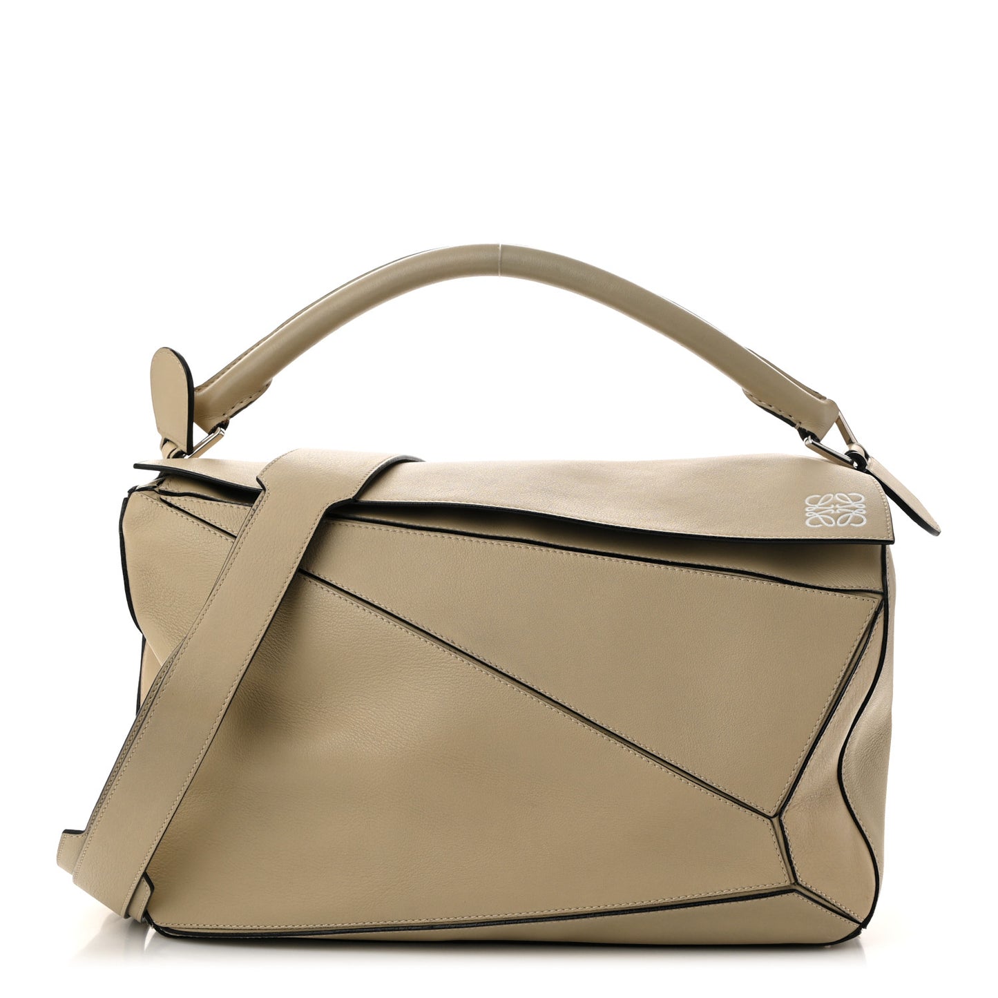 Calfskin Large Puzzle Bag Piedra
