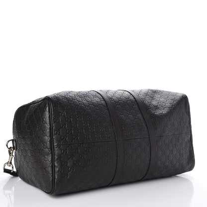 Gucci Guccissima Large Carry On Duffle Black 4 of 7