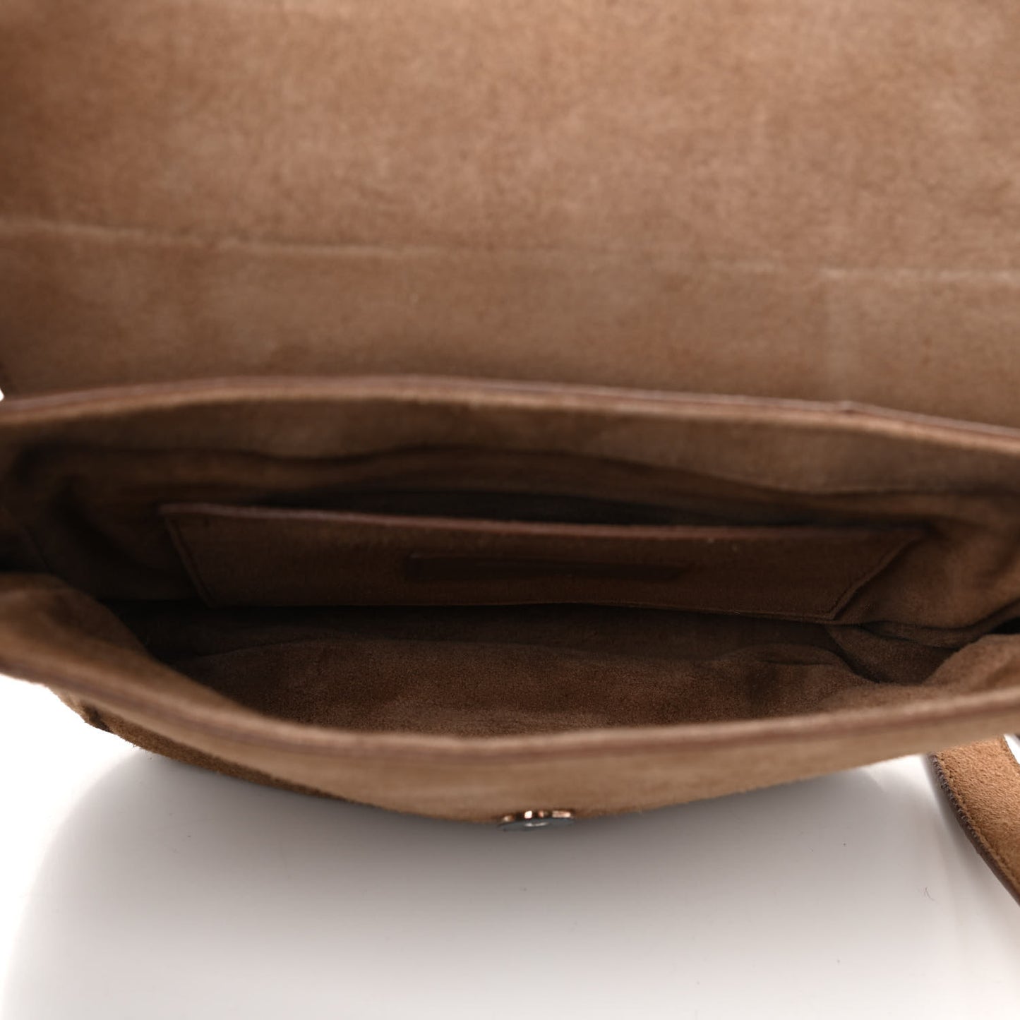 Suede Calfskin Fringe Kim Satchel Dusty Beige