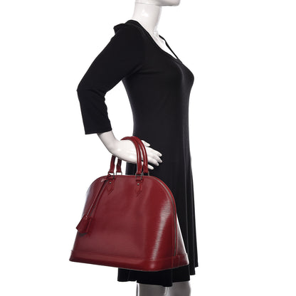 Louis Vuitton Epi Alma GM Carmine 2 of 16