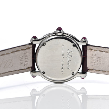 Chopard Stainless Steel Alligator 5 Diamond Pink Mother of Pearl 26mm Happy Sport Quartz Watch 5 of 9