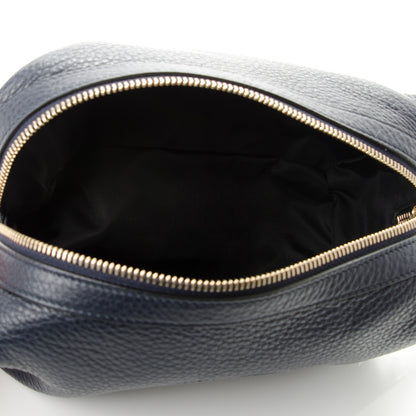 Gucci Pebbled Calfskin Large Soho Cosmetic Case Blue 5 of 7