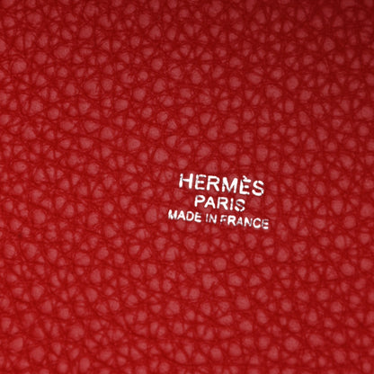 Hermes Taurillon Clemence Picotin Lock 18 PM Rouge de Coeur 5 of 12