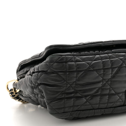 Christian Dior Lambskin Cannage Medium Delidior Flap Bag Black 9 of 13