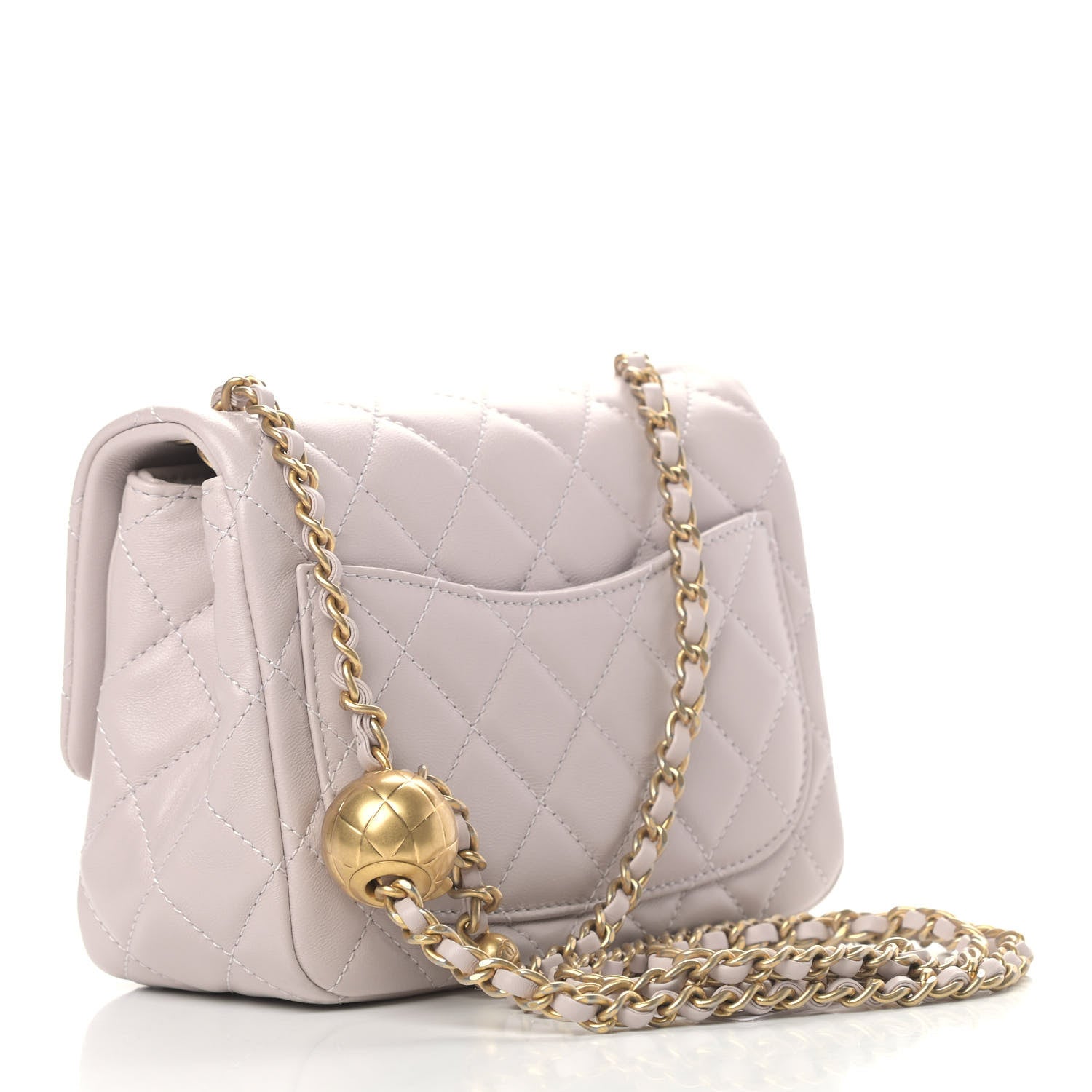 Chanel Lambskin Quilted Mini Pearl Crush Flap Light Purple 2 of 4
