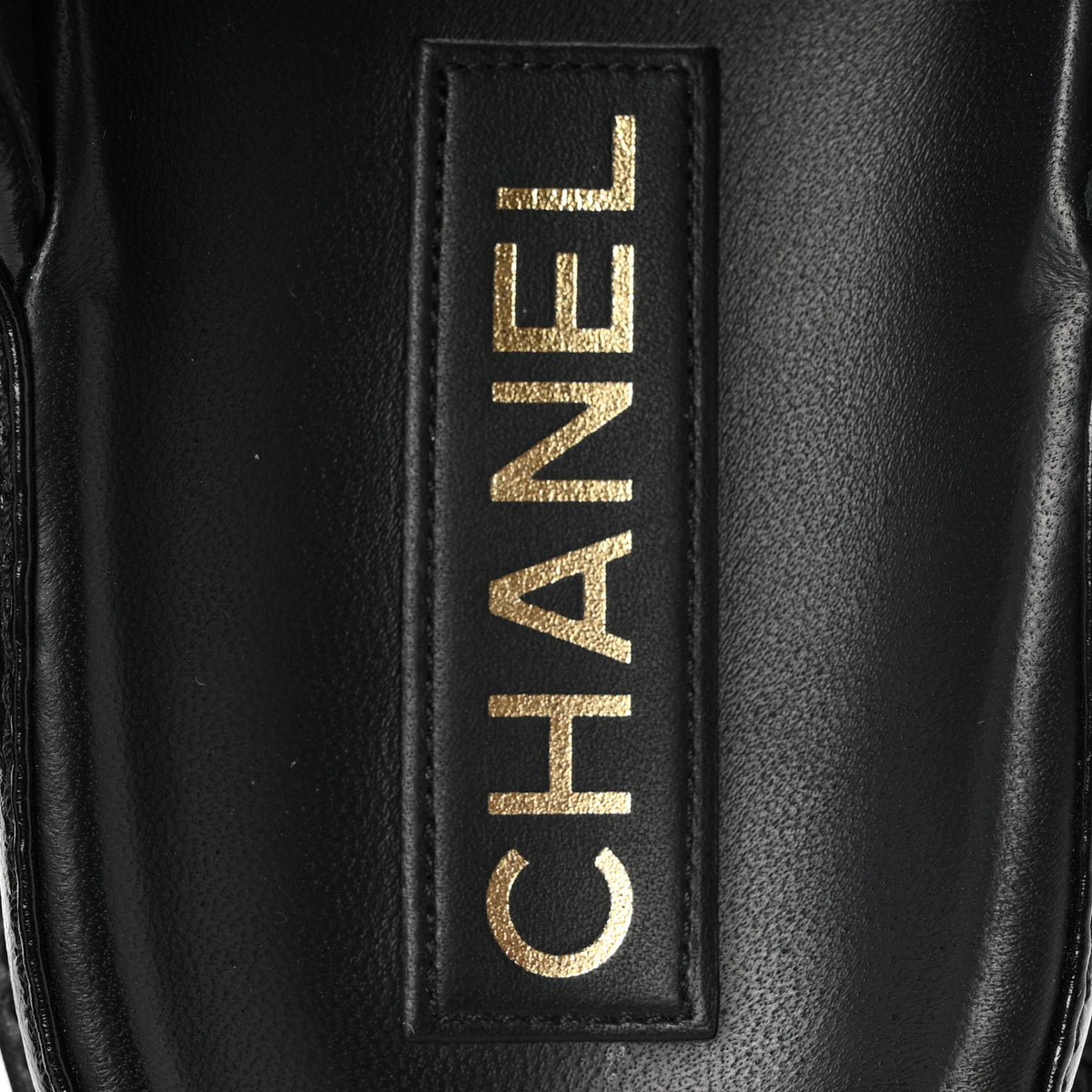 Chanel Lambskin Quilted Velcro Dad Chain CC Slide Sandals 39.5 Black 8 of 10