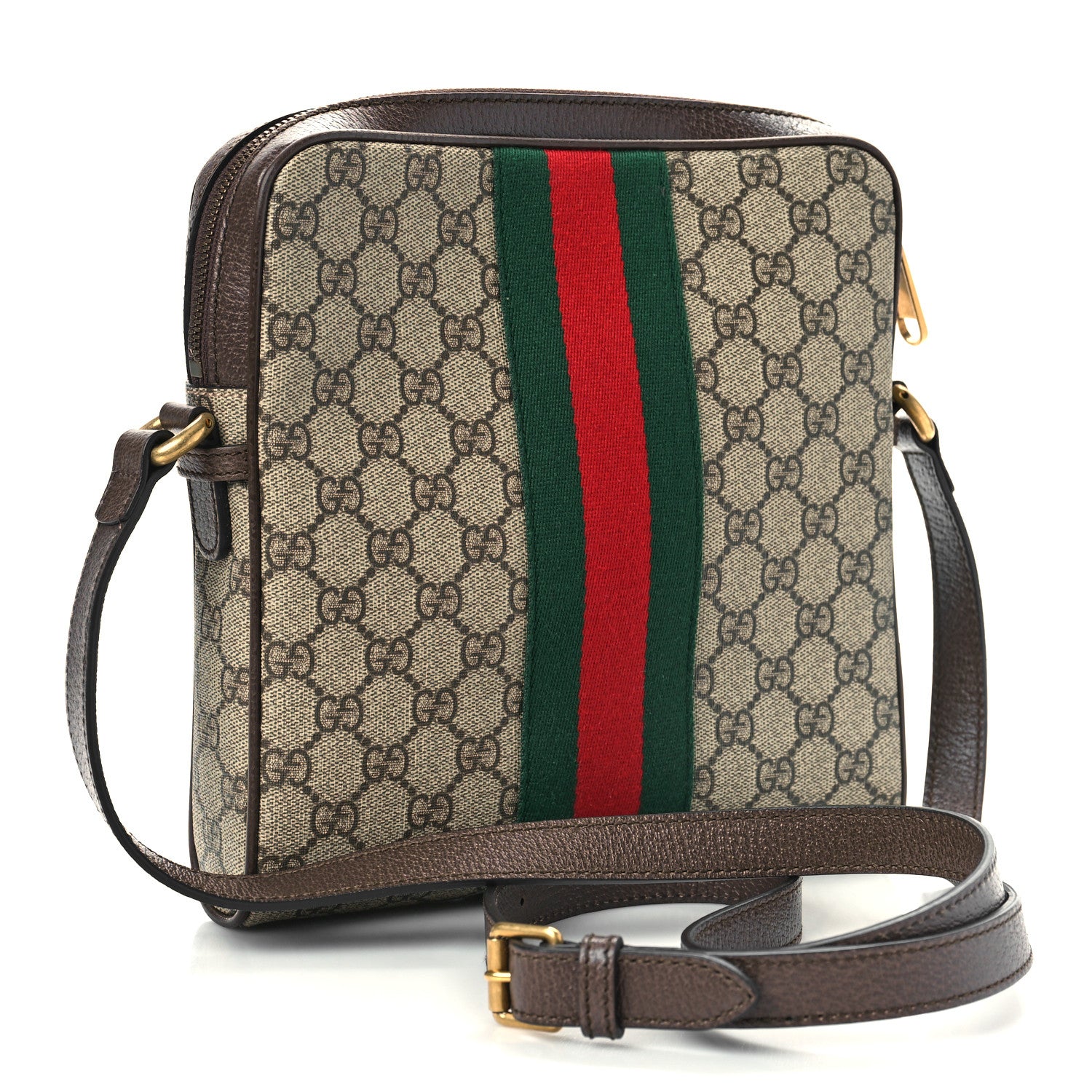 Gucci GG Supreme Monogram Web Small Ophidia Messenger Bag Brown 3 of 9