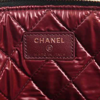 Chanel Lambskin Quilted Large Vintage Mademoiselle Cosmetic Case Black 6 of 9