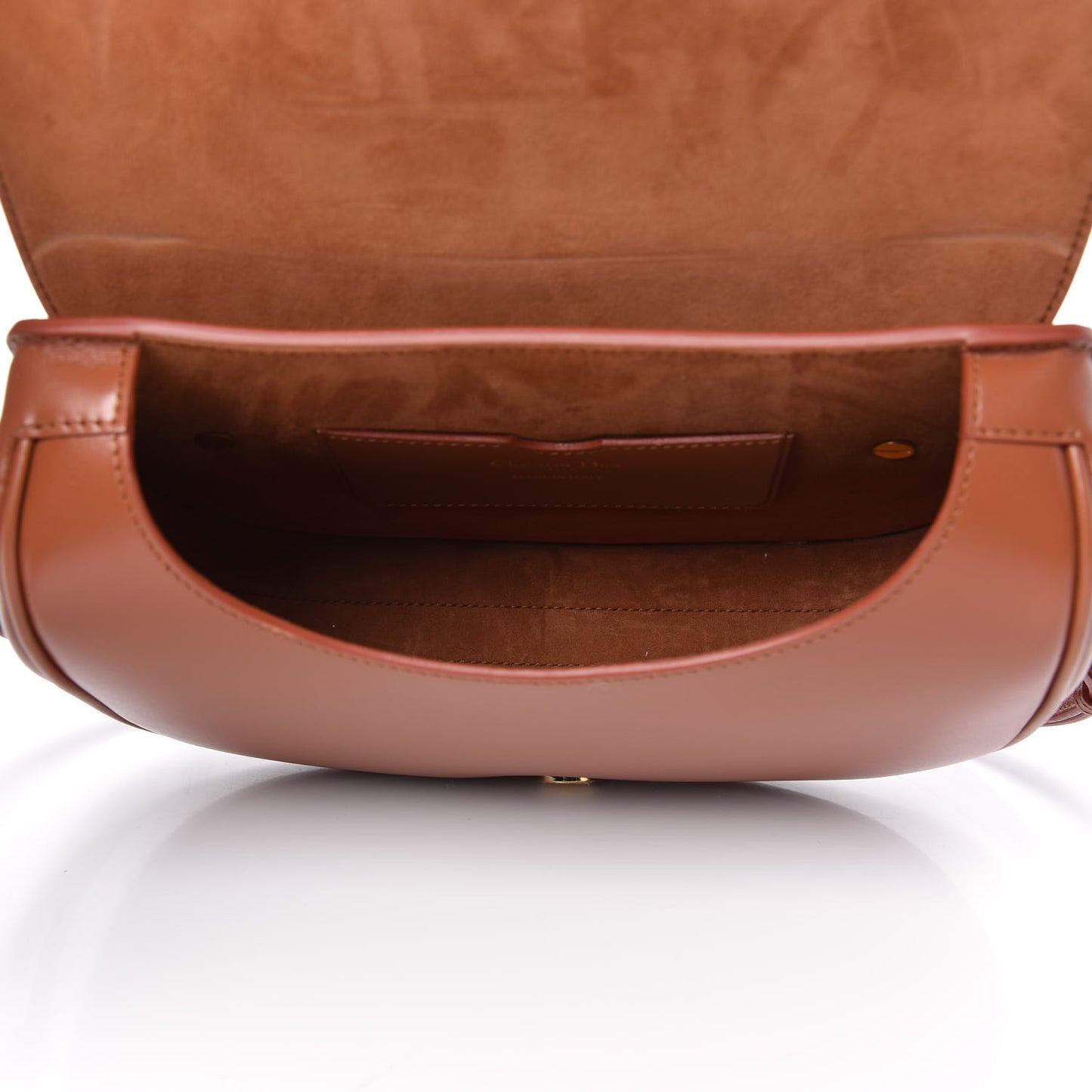Box Calfskin Medium Bobby Flap Dark Tan