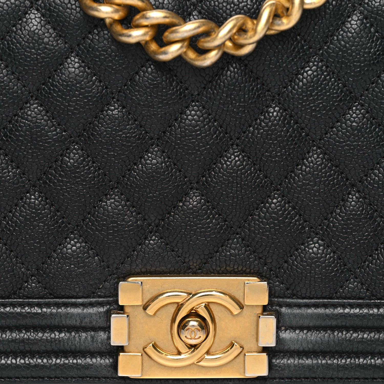 Chanel Caviar Quilted Medium Boy Flap Black 8 of 13