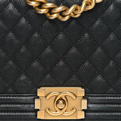 Chanel Caviar Quilted Medium Boy Flap Black 8 of 13