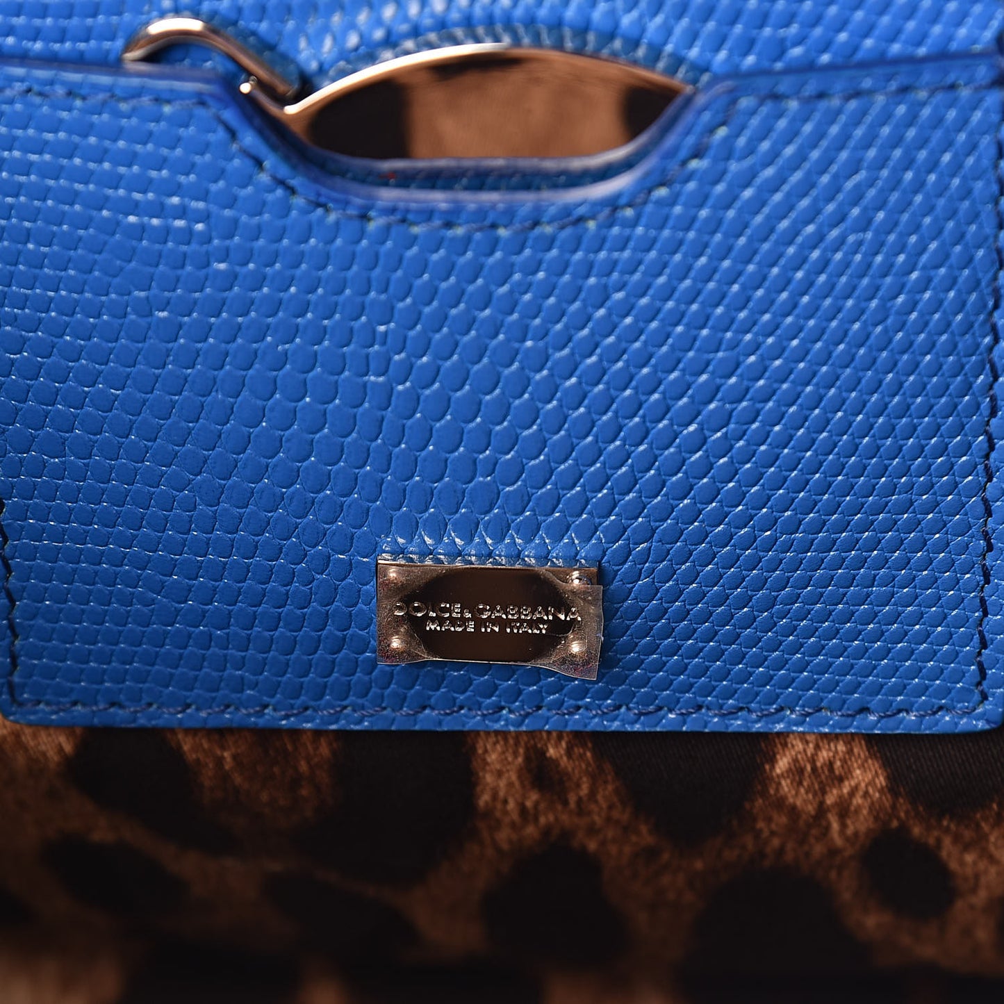 Lizard Calfskin Embossed Medium Monica Top Handle Bag Bleuette