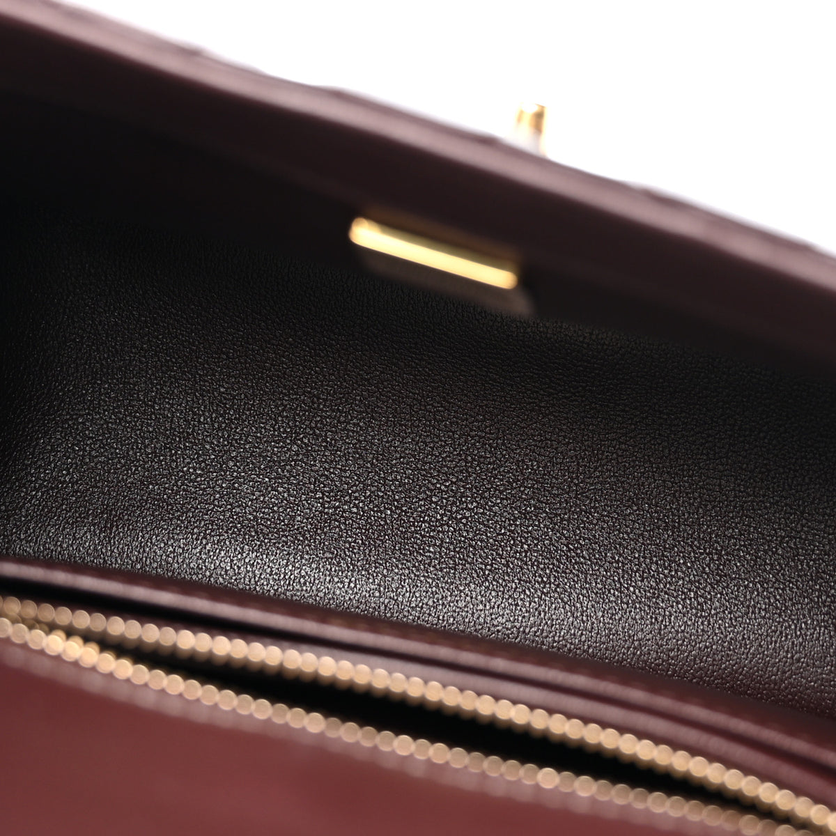 Chanel Lambskin Quilted CC Pearl Crush Mini Flap Dark Brown 5 of 12