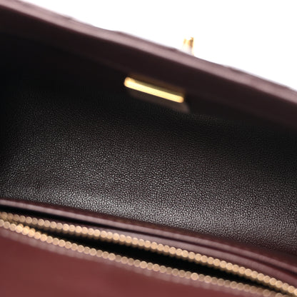 Chanel Lambskin Quilted CC Pearl Crush Mini Flap Dark Brown 5 of 12