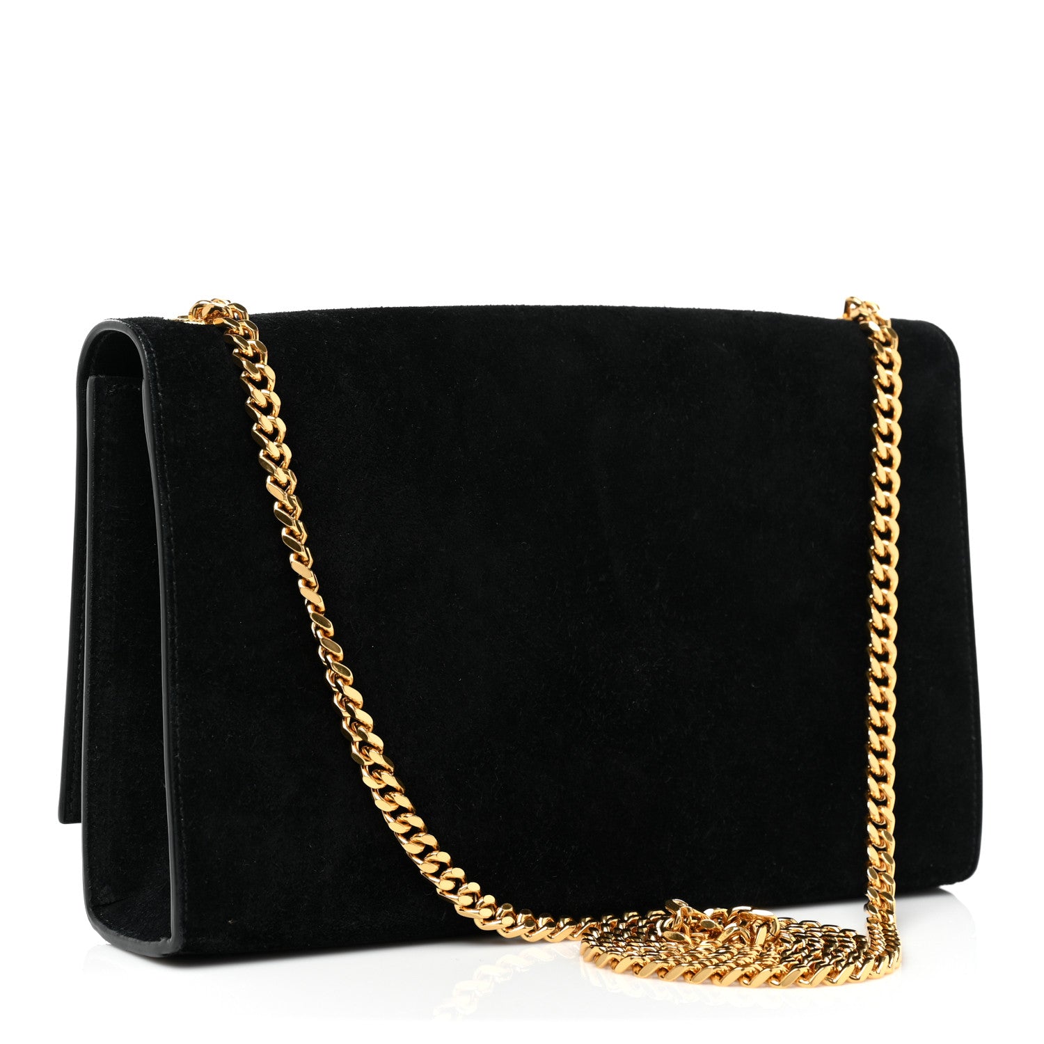 Saint Laurent Suede Medium Classic Monogram Kate Tassel Satchel Black 2 of 9