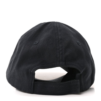 Balenciaga Cotton BB Logo Baseball Hat L Navy 5 of 10